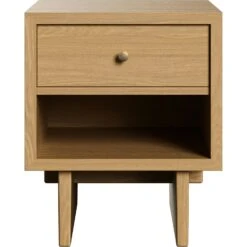 Gubi Private Side Table 50x40x60 Cm, Light Stained Oak