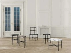 Gubi Ts Side Table Ø40cm, Black/Brown Marble -Maze Furni Shop gubi ts side table 40cm black marble 1 1