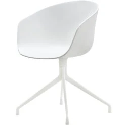 Hay AAC 20 Chair, Swivel Base White / White