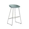 Hay AAS 38 Bar Stool High, Stainless Steel Frame / Dusty Blue