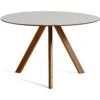 Hay CPH 20 Table Ø120x74 Cm, Water Based Lacquered Walnut/Pebble Grey Linoleum
