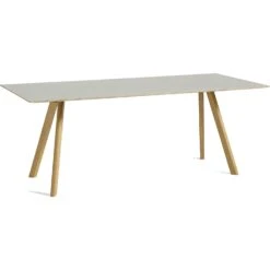 Hay CPH 30 Table 90x200x74 Cm, Waterbased Lacquered Oak/Off-White Linoleum