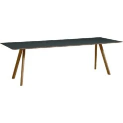 Hay CPH 30 Table 90x250x74 Cm, Waterbased Lacquered Walnut/Dark Grey