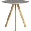 Hay CPH 20 Side Table Ø50x49 Cm, Water Based Lacquered Oak / Grey Linoleum