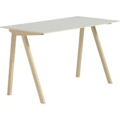 Hay CPH 90 Desk, Waterbased Lacquered Oak/Off-White Linoleum