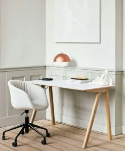 Hay CPH 90 Desk, Waterbased Lacquered Oak/Off-White Linoleum -Maze Furni Shop hay cph 90 desk waterbased lacquered oak 18