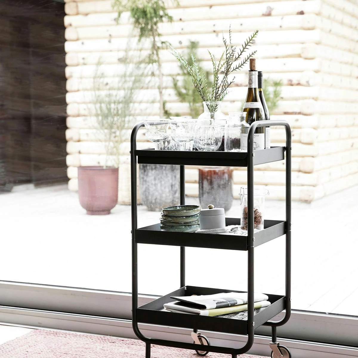 House Doctor Roll Trolley, Black 3 House Doctor Roll Trolley, Black - Image 3