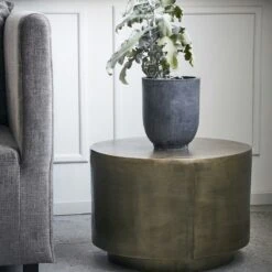 House Doctor Rota Coffee Table Antique Brass 30x50 Cm -Maze Furni Shop house doctor rota coffee table antique brass 2