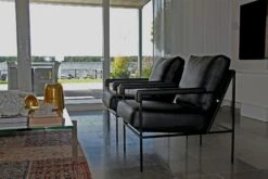 Seventy Five Armchair Leather, Black Edition -Maze Furni Shop jonas ihreborn seventy five armchair leather black edition 2