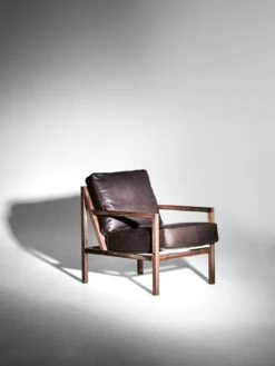 Seventy Five Armchair Wood, Walnut / Leather 9 Seventy Five Armchair Wood, Walnut / Leather -Maze Furni Shop jonas ihreborn seventy five armchair wood leather walnut 3