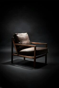 Seventy Five Armchair Wood, Walnut / Leather 10 Seventy Five Armchair Wood, Walnut / Leather -Maze Furni Shop jonas ihreborn seventy five armchair wood leather walnut 4