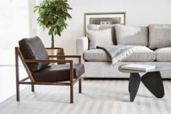 Seventy Five Armchair Wood, Walnut / Leather 11 Seventy Five Armchair Wood, Walnut / Leather -Maze Furni Shop jonas ihreborn seventy five armchair wood leather walnut 5