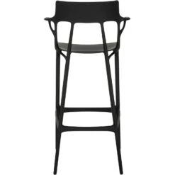 Kartell A.I. Bar Stool Recycled 75 Cm, Black -Maze Furni Shop kartell ai bar stool recycled 15