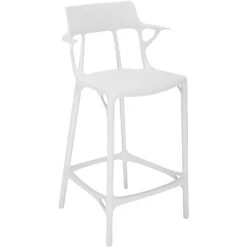 Kartell A.I. Bar Stool Recycled 65 Cm, White -Maze Furni Shop kartell ai bar stool recycled 19