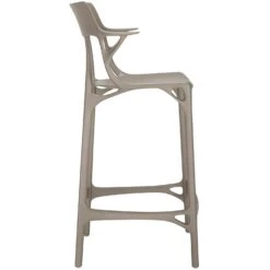 Kartell A.I. Bar Stool Recycled 65 Cm, Grey -Maze Furni Shop kartell ai bar stool recycled 25