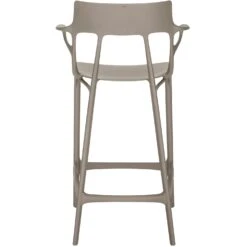 Kartell A.I. Bar Stool Recycled 65 Cm, Grey -Maze Furni Shop kartell ai bar stool recycled 26