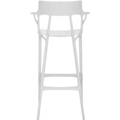 Kartell A.I. Bar Stool Recycled 75 Cm, White -Maze Furni Shop kartell ai bar stool recycled 3