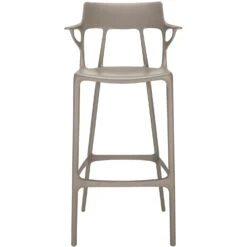 Kartell A.I. Bar Stool Recycled 75 Cm, Grey