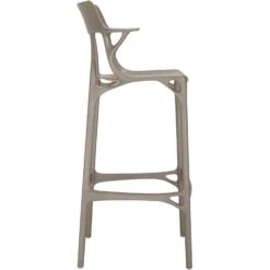 Kartell A.I. Bar Stool Recycled 75 Cm, Grey -Maze Furni Shop kartell ai bar stool recycled 8