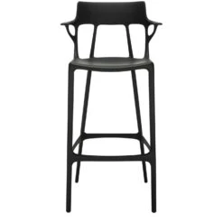 Kartell A.I. Bar Stool Recycled 75 Cm, Black