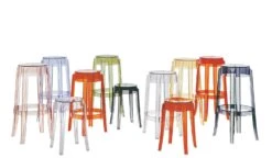 Kartell Charles Ghost Bar Stool 75 Cm, Crystal -Maze Furni Shop kartell charles ghost bar stool 1