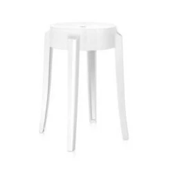 Kartell Charles Ghost Stool, White