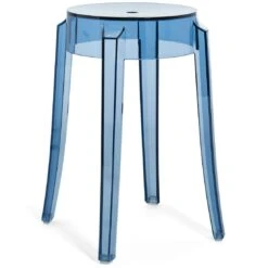 Kartell Charles Ghost Stool, Powder Blue