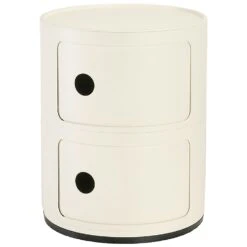 Kartell Componibili Modular System 2 Compartments, Matt White