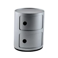 Kartell Componibili Modular System 2 Compartments, Silver
