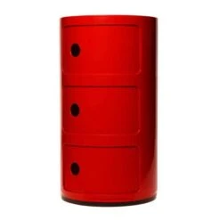 Kartell Componibili Modular System 3 Compartments, Red
