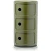 Kartell Componibili Modular System 3 Compartments, Green