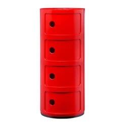 Kartell Componibili Modular System 4 Compartments, Red
