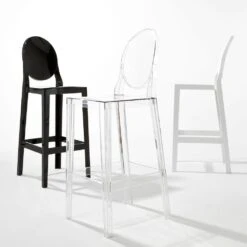 Kartell One More Bar Stool, 65 Cm, Clear -Maze Furni Shop kartell one more barstool 2