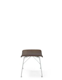 Kartell S/Wood Footstool, Dark Wood / Chrome -Maze Furni Shop kartell s wood footstool 5