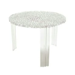 Kartell T-Table Side Table, Crystal