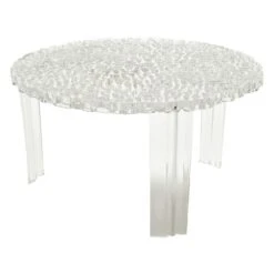 Kartell T-Table Side Table, Crystal Small