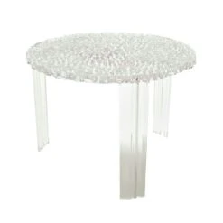 Kartell T-Table Side Table II, Crystal