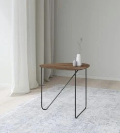 LIND DNA Curve Table 37x44x40 Cm, Walnut / Black -Maze Furni Shop lind dna curve table 37x44x40 cm 13