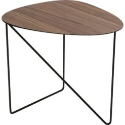 LIND DNA Curve Table 44x50x45 Cm, Walnut / Black