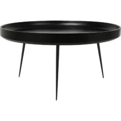 Mater Bowl Coffee Table Black Stained Mango Wood, 75 Cm