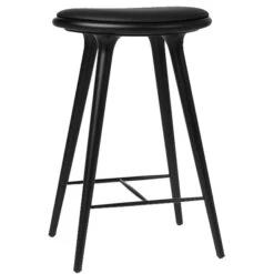 Mater High Stool 69 Cm, Black Stained Beech