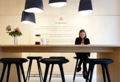 Mater High Stool 69 Cm, Black Stained Beech -Maze Furni Shop mater high stool 69 cm 3