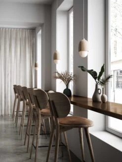 Mater The High Stool Backrest, Sirka Grey Lacquered Oak 6 Mater The High Stool Backrest, Sirka Grey Lacquered Oak -Maze Furni Shop mater the high stool backrest 1