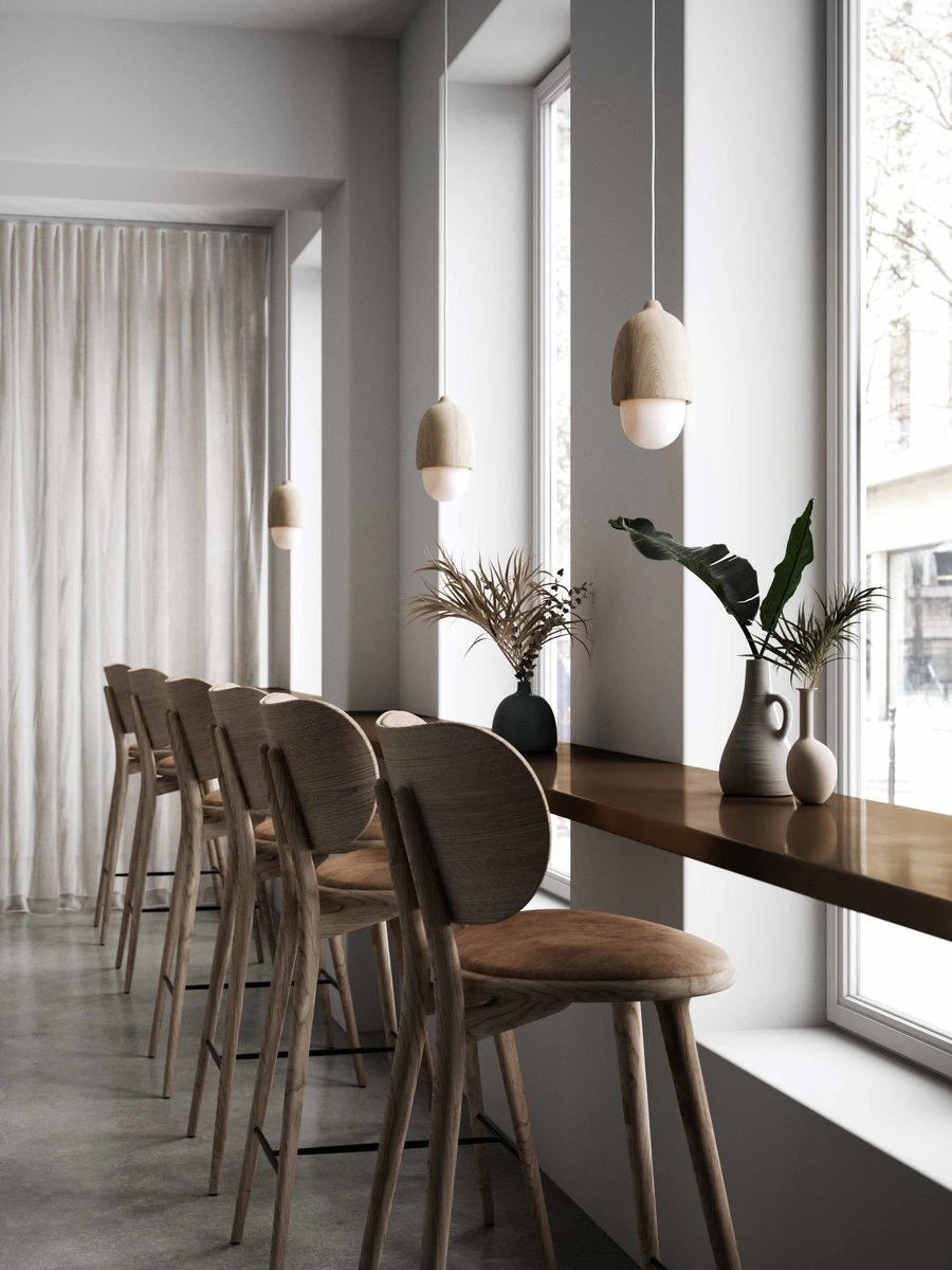 Mater The High Stool Backrest, Sirka Grey Lacquered Oak 3 Mater The High Stool Backrest, Sirka Grey Lacquered Oak - Image 3