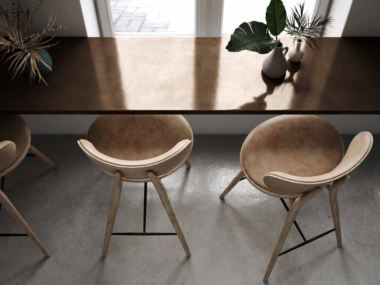 Mater The High Stool Backrest, Sirka Grey Lacquered Oak 4 Mater The High Stool Backrest, Sirka Grey Lacquered Oak - Image 4