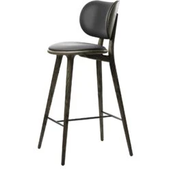 Mater The High Stool Backrest, Sirka Grey Lacquered Oak
