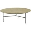 Tribeca Coffee Table Lacquered Oak / Satin Chromed Steel, 110 Cm