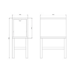 Falsterbo Bedside Table Low, White Lacquer -Maze Furni Shop mavis falsterbo bedside table low 1