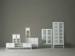 Falsterbo Bedside Table Low, White Lacquer -Maze Furni Shop mavis falsterbo bedside table low 6