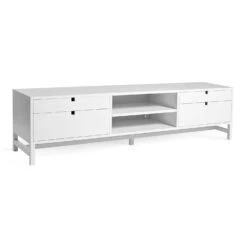 Falsterbo Bench 180 Cm 4 Drawers, White Lacquer